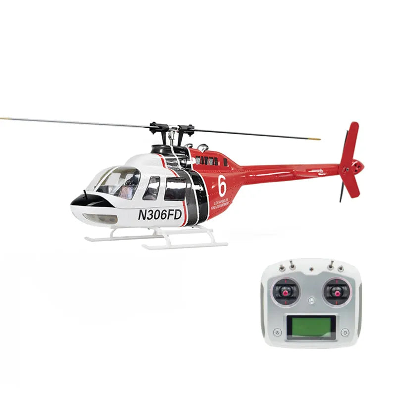 FLY WING Bell-206 V3 RC GPS RC helicopter 450L size Fuselages with H1 Flight Controller - Makerfire