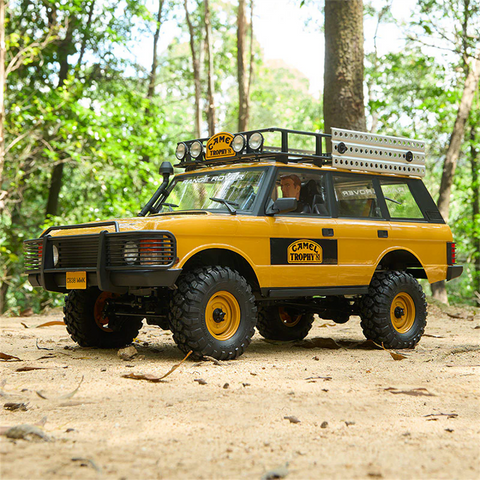 FMS FCX10 1/10 Land Rover Camel Trophy Edition – Officially Licensed 4WD RC Rock Crawler Truck with 2-Speed & LED Lights