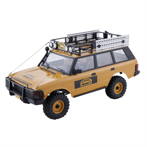 FMS FCX10 1/10 Land Rover Camel Trophy Edition – Officially Licensed 4WD RC Rock Crawler Truck with 2-Speed & LED Lights