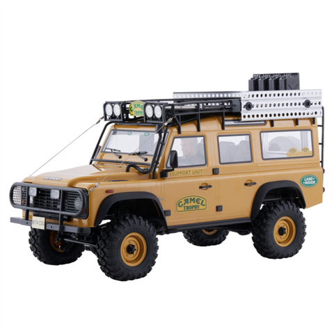 FMS FCX10 1/10 Land Rover Camel Trophy Edition – Officially Licensed 4WD RC Rock Crawler Truck with 2-Speed & LED Lights