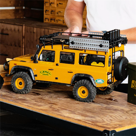 FMS FCX10 1/10 Land Rover Camel Trophy Edition – Officially Licensed 4WD RC Rock Crawler Truck with 2-Speed & LED Lights