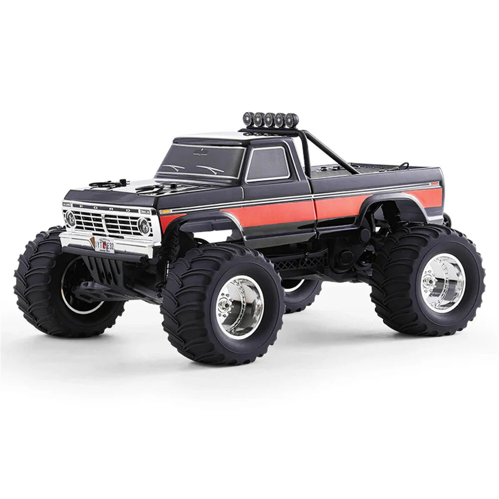 FMS Ford F100 1/10 RTR 2WD RC Monster Truck-30km/h, 550 Brushed Motor, Remote Black