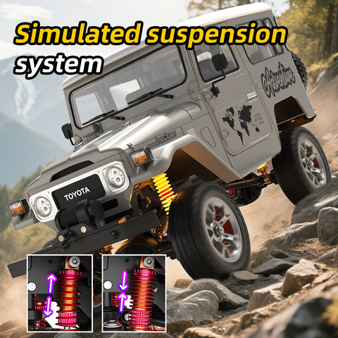 HGRC HG4-211 1/16 Toyota FJ40 AWD RC Crawler – RTR with Metal Drive Shafts, Smoke Unit, Lights & Sound Effects