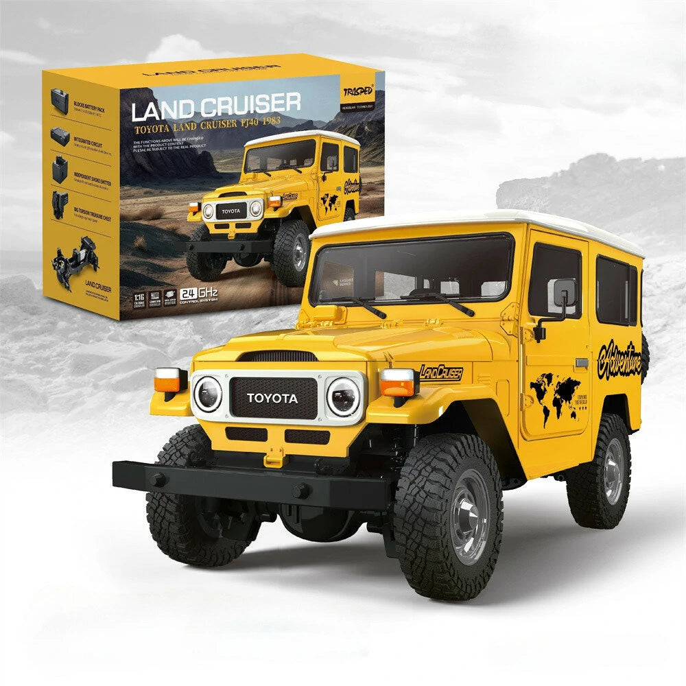 HGRC HG4-50 1/16 4WD RC Rock Crawler – Toyota FJ40 Licensed, LED & Sound, Full Proportional RTR