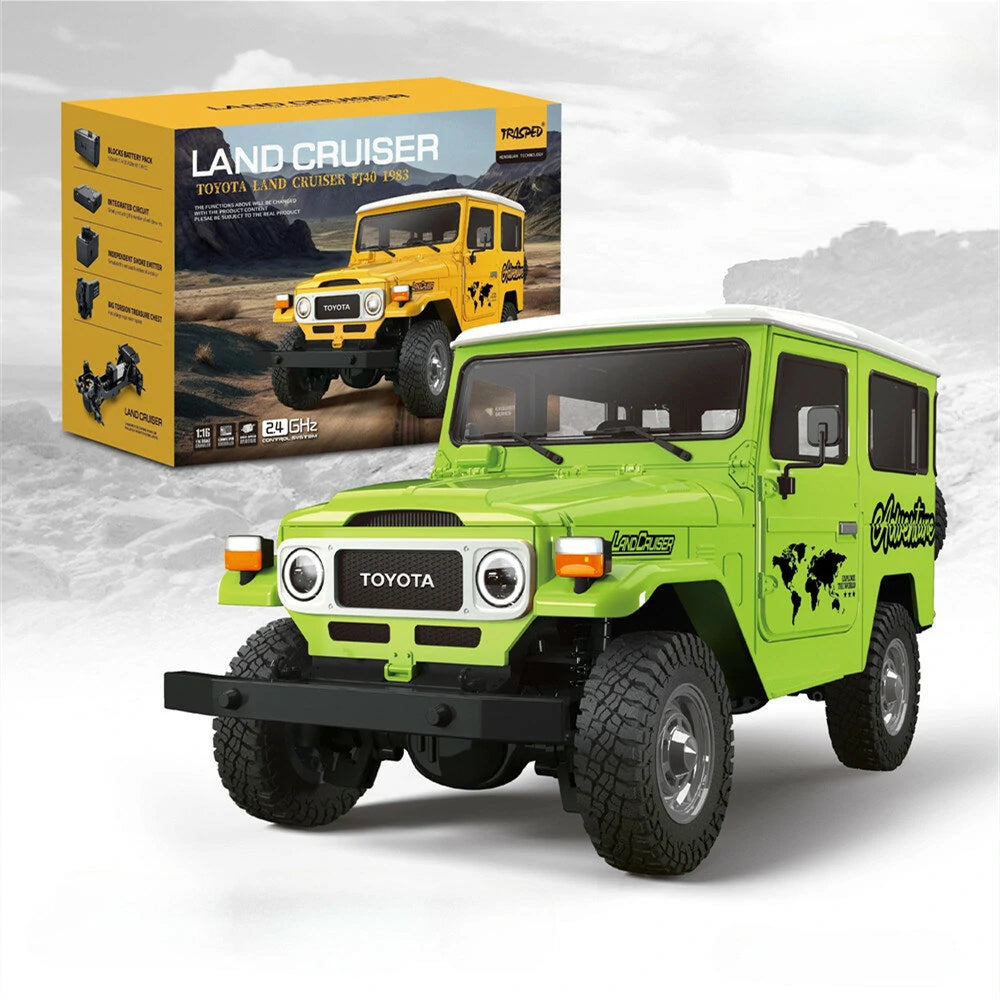 HGRC HG4-50 1/16 4WD RC Rock Crawler – Toyota FJ40 Licensed, LED & Sound, Full Proportional RTR