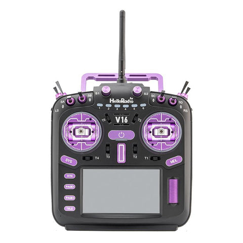 HelloRadioSky V16R ELRS 4-in-1 Radio Transmitter – 1W Built-in, CNC RDC90 Metal Gimbals, 4.3" Touch Screen, Mode 2 for FPV Racing Drones