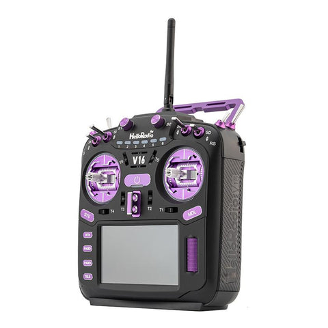HelloRadioSky V16R ELRS 4-in-1 Radio Transmitter – 1W Built-in, CNC RDC90 Metal Gimbals, 4.3" Touch Screen, Mode 2 for FPV Racing Drones