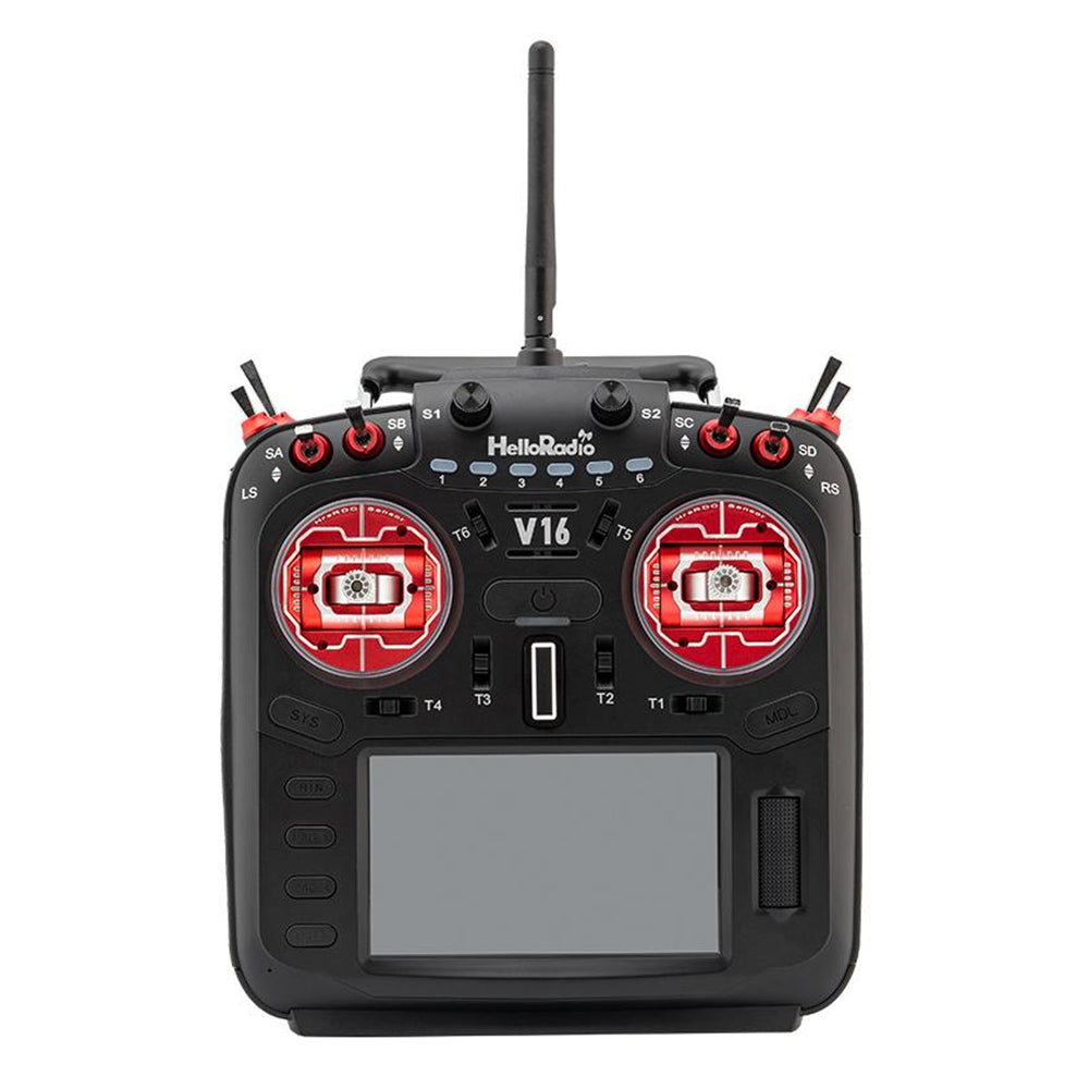 HelloRadioSky V16R MAX R9 FPV Radio – Built-in 1W ELRS/4-in-1, CNC Metal Gimbal, Mode 2, 4.3" Touch Screen