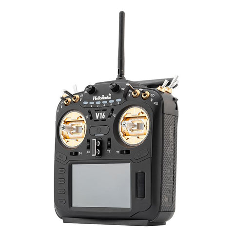 HelloRadioSky V16R MAX R9 FPV Radio – Built-in 1W ELRS/4-in-1, CNC Metal Gimbal, Mode 2, 4.3" Touch Screen