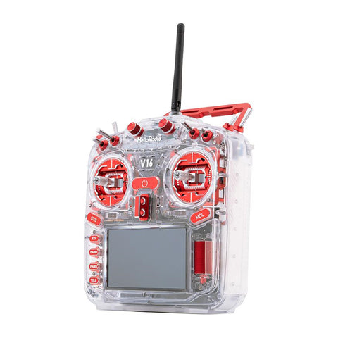 HelloRadioSky V16R Transparent FPV Transmitter – 1W ELRS & 4-in-1, CNC Metal Gimbal, Mode 2, 4.3" Touch Screen