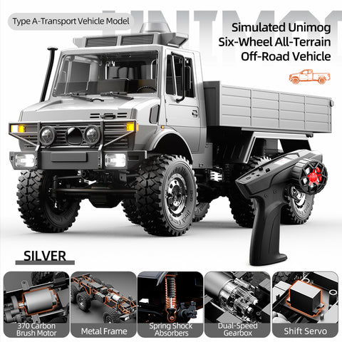 JJRC C8823 1/18 Unimog 6WD RC Car - Off-Road Rescue & Cargo Transport Truck