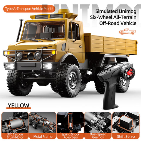 JJRC C8823 1/18 Unimog 6WD RC Car - Off-Road Rescue & Cargo Transport Truck