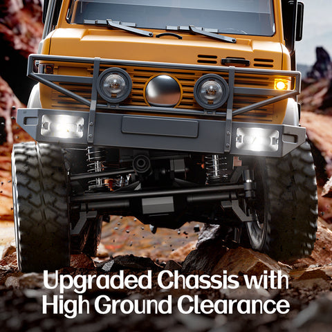 JJRC C8823C 1/18 6x6 RC Rock Crawler – 2.4GHz Unimog Off-Road Truck with 2-Speed Transmission & Waterproof ESC