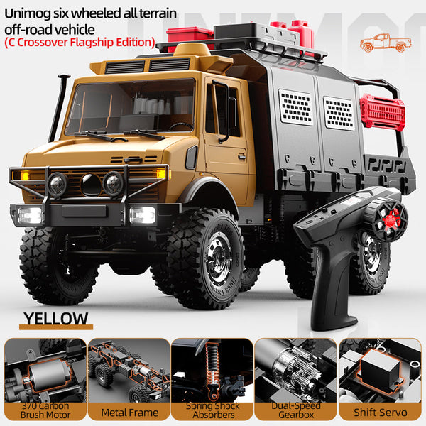 JJRC C8823C 1/18 6x6 Unimog RC Crawler, 2-Speed – Makerfire