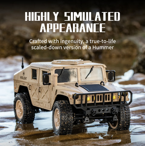 JJRC C8835 1/16 Hummer Military Jeep RC Rock Crawler – Realistic Off-Road Truck