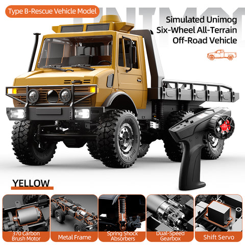 JJRC C8823 1/18 Unimog 6WD RC Car - Off-Road Rescue & Cargo Transport Truck