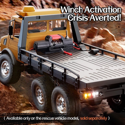 JJRC C8823 1/18 Unimog 6WD RC Car - Off-Road Rescue & Cargo Transport Truck