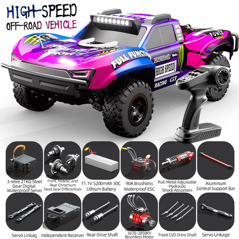 JJRC C8826 Brushless 1/10 Scale 4WD Short Course RC Truck - RTR 85km/h High Speed Off-Road