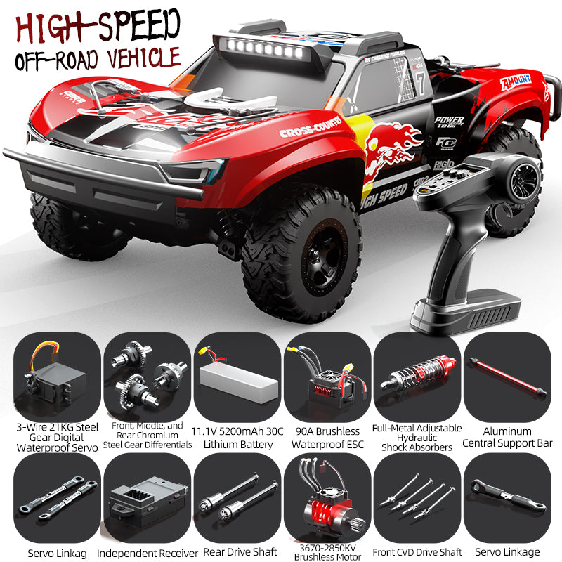 JJRC C8826 Brushless 1/10 Scale 4WD Short Course RC Truck - RTR 85km/h High Speed Off-Road