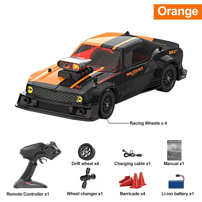KAMTOM DC163A 1/16 4WD Drift RC Car, 50km/h, ESP Gyro, LED Lights