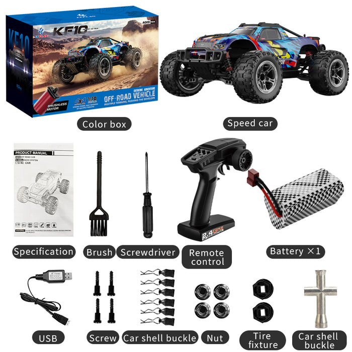KFPLAN KF10 1/10 RC CAR-50 km/orë, 4WD, performanca me shpejtësi të lartë