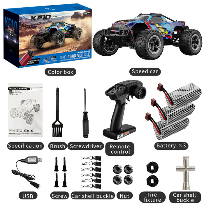 KFPLAN KF10 1/10 RC CAR-50 km/orë, 4WD, performanca me shpejtësi të lartë