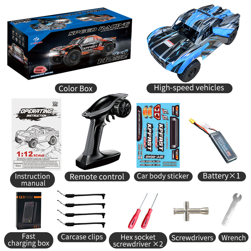 KFPLAN KF17 1/12 RC Rally Truck - 3S Brushless Beast, Hits 60km/h