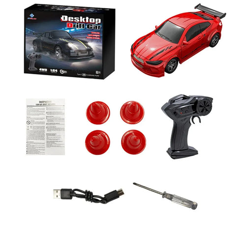KFPLAN KF20 1/64 4WD Drift RC Car-Mini High-Speed LED Racing Vehicle