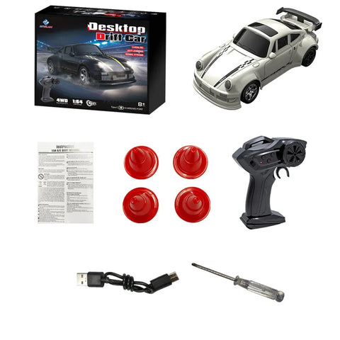 KFPLAN KF20 1/64 4WD Drift RC Car-Mini High-Speed LED Racing Vehicle