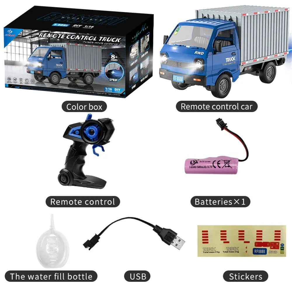 KFPLAN KF21 1/16 2.4G 2WD RC van με LED & Spray - RTR Toy για παιδιά