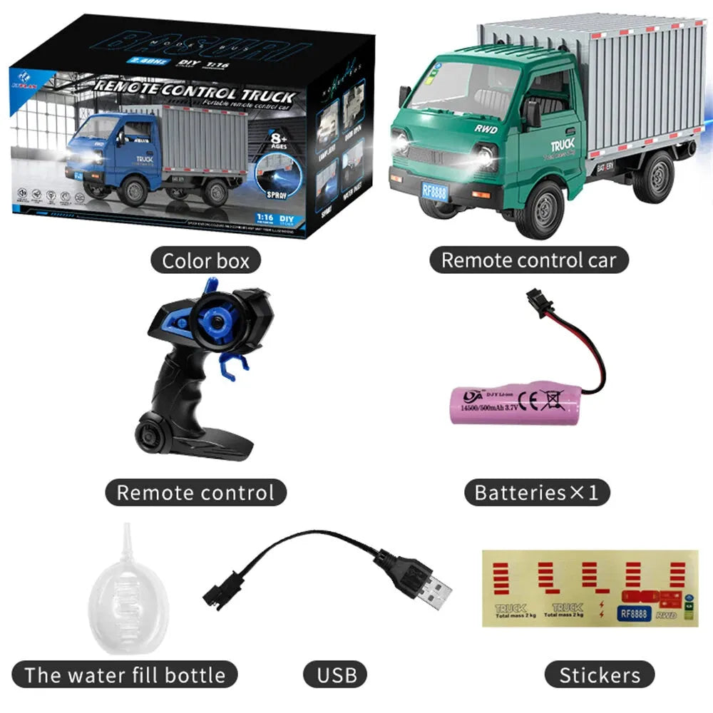 KFPLAN KF21 1/16 2.4G 2WD RC van με LED & Spray - RTR Toy για παιδιά