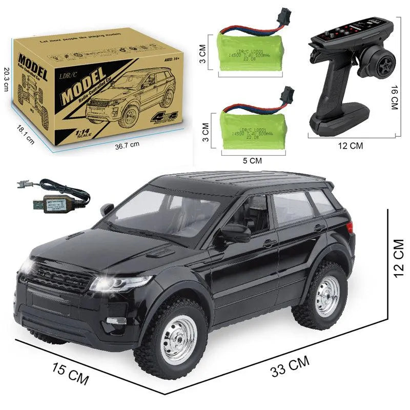 LDRC 1299 RTR 1/14 2.4G 4WD RC Car Off-Road Climbing Truck LED Light Full Proportional Vehicles - Makerfire