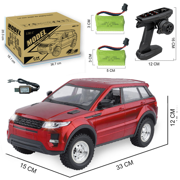 LDRC 1299 RTR 1/14 2.4G 4WD RC Car Off-Road Climbing Truck LED Light Full Proportional Vehicles - Makerfire