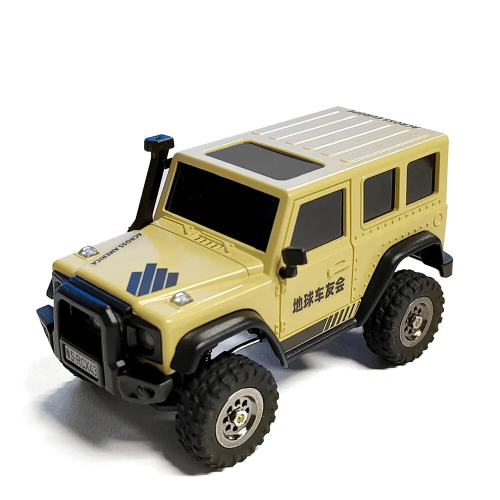 LDARC X43 Mini Rock Crawler - 1/43 Scale Full-Time 4WD RC Car, RTR Desktop Off-Roader - Makerfire