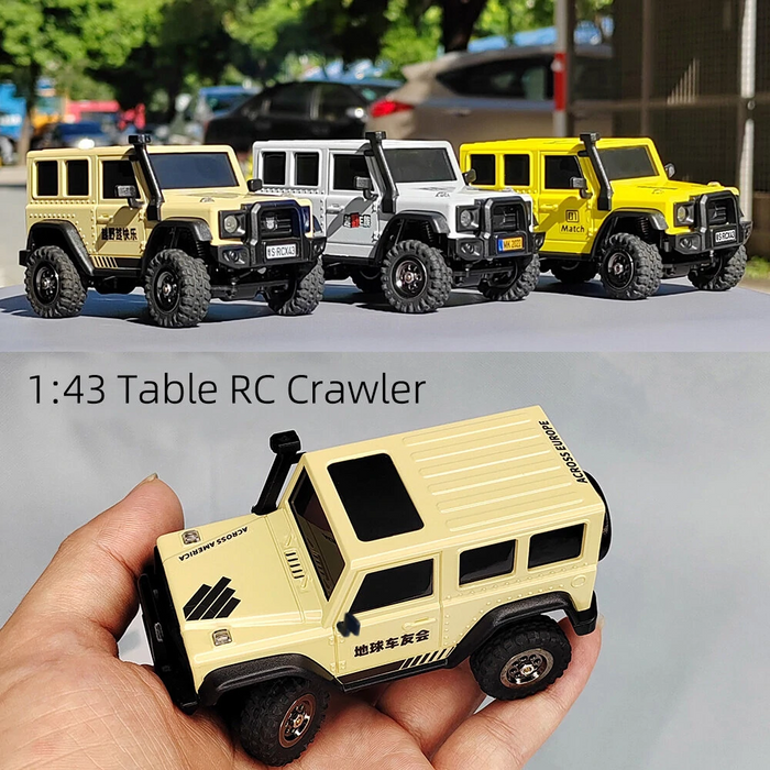 LDARC X43 Mini Rock Crawler - 1/43 Scale Full-Time 4WD RC Car, RTR Desktop Off-Roader