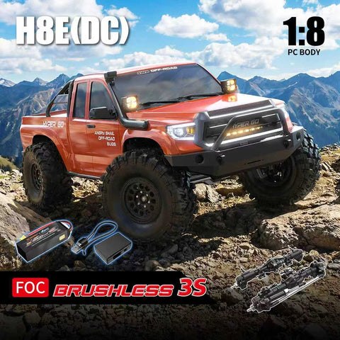 MJX H8E 1/8 4WD Brushless RC Crawler – 2.4GHz 8CH Off-Road Truck with Dual Diff Locks & 2-Speed Transmission