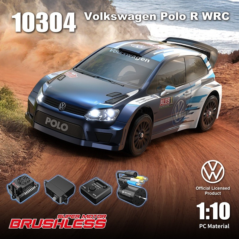 MJX Hyper Go 10304 1/10 Volkswagen Polo R WRC Brushless RC Rally Car – 70km/h 3S RTR