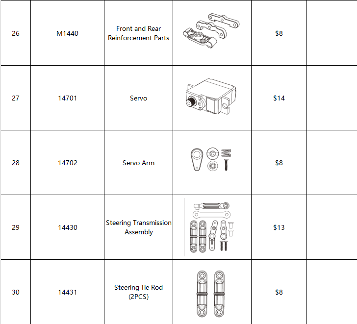 MJX Hyper Go 14303 All Backup Parts &Accessories