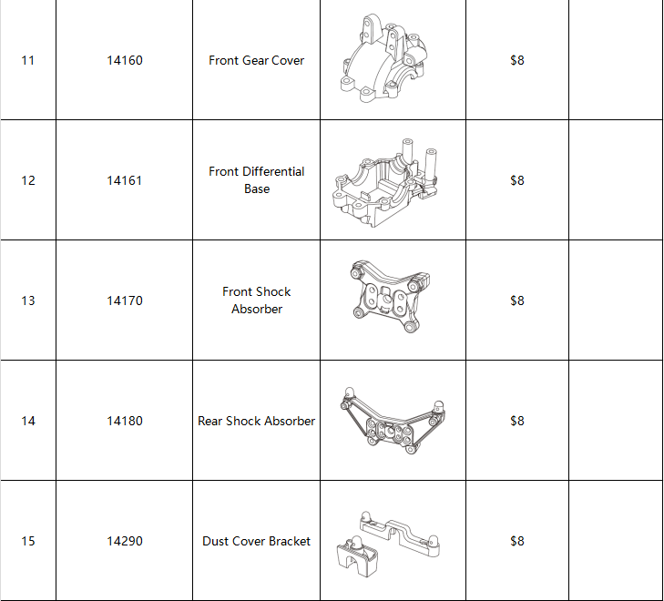 MJX Hyper Go 14303 All Backup Parts &Accessories