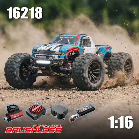 MJX Hyper Go 16218 1/16 4WD Brushless RC Monster Truck – 45KM/H High-Speed RTR Off-Road Truck