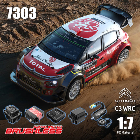 MJX Hyper Go 7303 1/7 Brushless RC Rally Car Final Stable Version - 60KM/H WRC C3 Replica