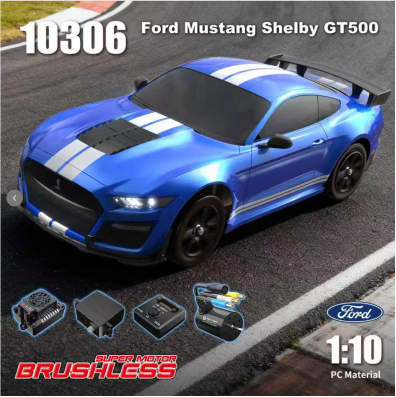 MJX 1/10 HyperGo Ford Mustang Shelby GT500 4WD 70 Km/H 2.4 GHz Brushless Realistic RC Car