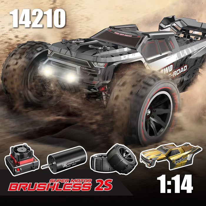 MJX 14210 1/14 Hyper Go 4WD RTR 55KM/H 2.4GHZ Brushless High Speed RC Car Vechile - Makerfire