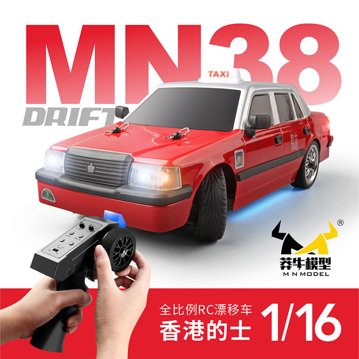 MNRC MN38 1/16 35km/h Drift Remote Control Model Car (Hongkong Taxi Model) - Makerfire