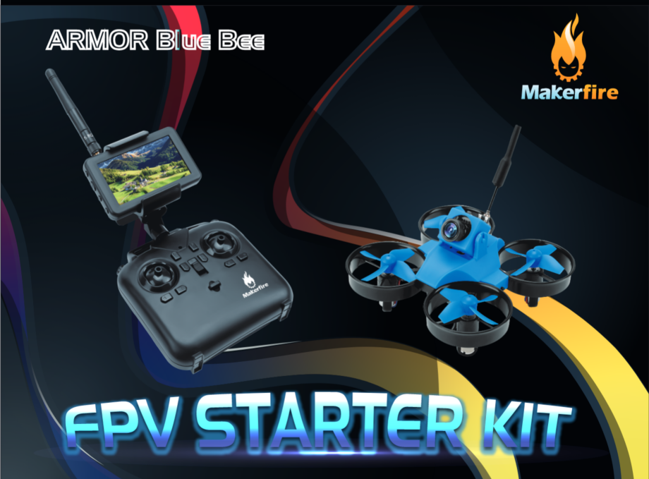 Makerfire Armor Blue Bee FPV Starter KIT 65mm Racing Drone RC Quadcopter w/Altitude Hold Function - Makerfire