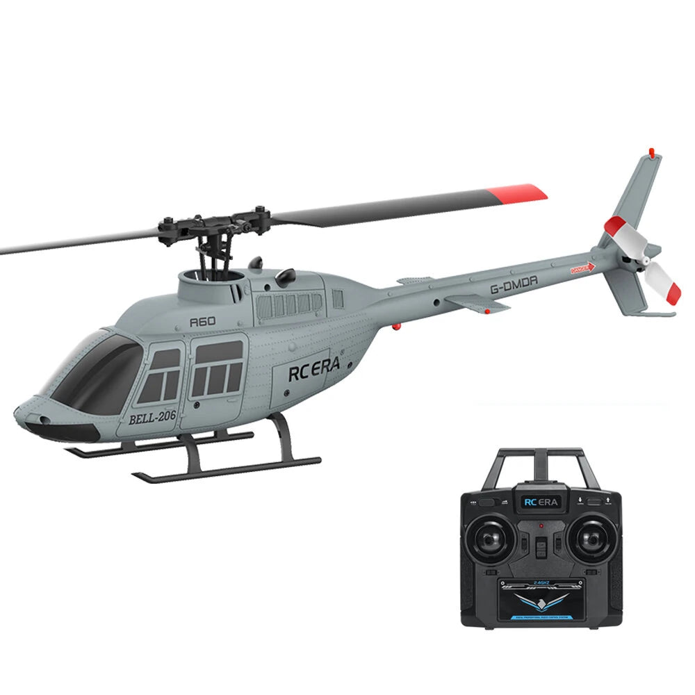 RC ERA A60 Mini Bell-206 1:42 Scale Flybarless 2.4G 4CH Altitude Hold & Optical Flow RTF RC Helicopter