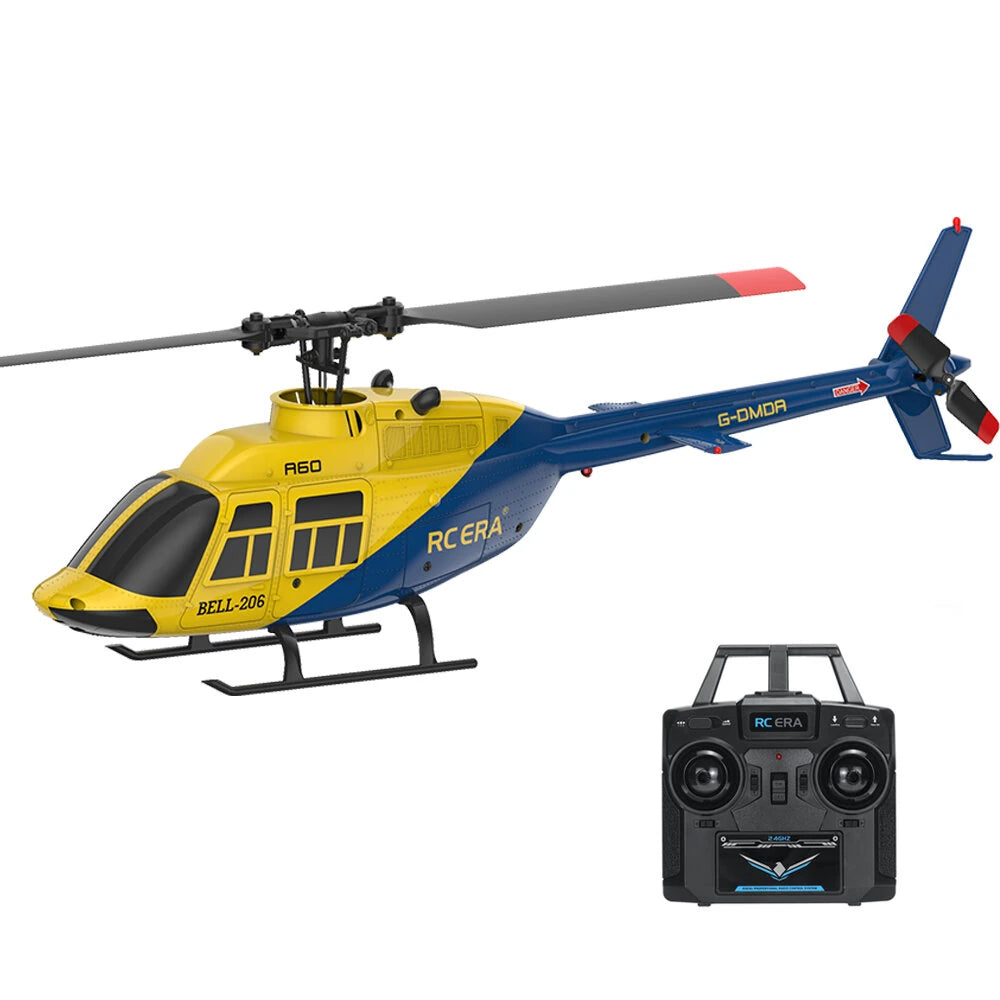RC ERA A60 Mini Bell-206 1:42 Scale Flybarless 2.4G 4CH Altitude Hold & Optical Flow RTF RC Helicopter