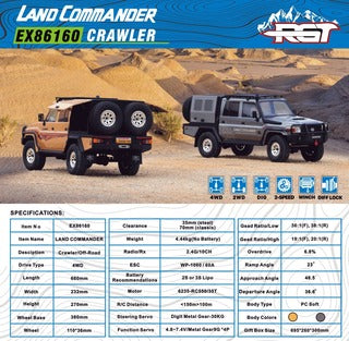 RGT EX86160 1/10 LC79 Commander – High-Performance Scale RC Crawler