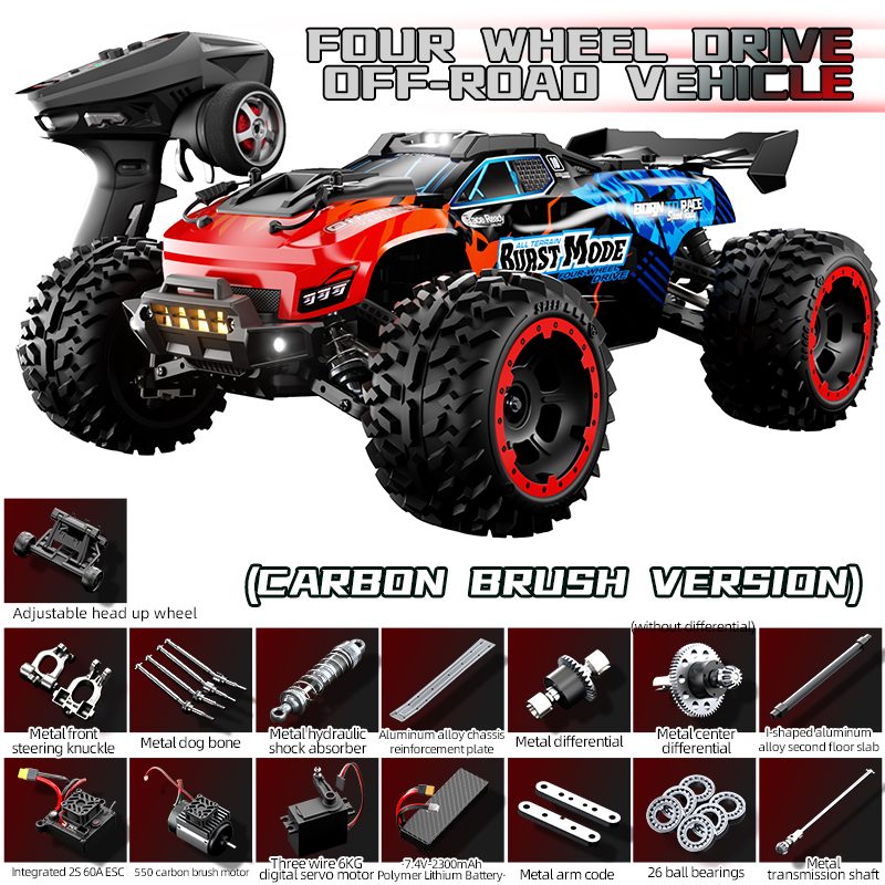 SCY 10101 1/10 Scale 4WD RC Monster Truck – 2.4GHz High-Speed Off-Road RTR Car (Brushed Motor)