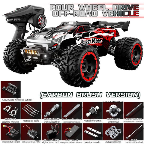 SCY 10101 1/10 Scale 4WD RC Monster Truck – 2,4 GHz-es, nagy sebességű, terepjáró RTR autó (csiszolt motor)